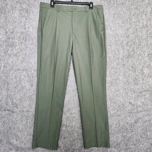 Libin Golf Performance Pants Men's 34x29 (35x28) Green Pleated Comfort Dry